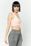 Women Padded Brand Logo Outdoor Sport Bra, Pink - 3