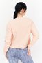 Women Sportswear Fit Long Sleeve Outdoor Crop Top, Peach - 3