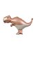 Retro Brown Dinosaur Balloon - Cream Dinosaur Foil Balloon, Birthday Dinosaur - 3
