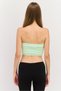 Women Sportswear Fit Strapless Outdoor Top, Light Green - 2