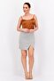 Women Brand Logo Mini Skirt, Grey - 4