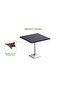 Bar Table Square Base 16 Seater Cocktail Bistro Table for Pub_Black - 3