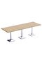 Bar Table Square Base 12 Seater Cocktail Bistro Table for Pub_Oak