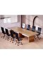 Zelda Conference Table | Office Conference cum Meeting Table, Natural Dijon Walnut_360cm