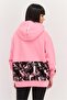 Women Printed Logo Half Zip Hoodie, Pink - 3