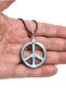Peace Symbol Hematite Unisex Necklace 104-2 - 2