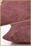 Solvion 2-Piece Decorative Set of Cushion Cover Burgundy Daisy Patterned and Velvet Msi Plain Plum 43X43 cm - 7