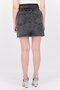 Women Wash Denim Mini Skirt, Grey - 3