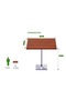 Bar Table Square Base 4 Seater Cocktail Bistro Table for Pub_Apple Cherry - 4