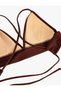 Bralet Bikini Top with Back Cross Strap Tie Detail - 2
