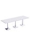 Bar Table Square Base 12 Seater Cocktail Bistro Table for Pub_White