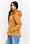 Women Solid Soft Shell Jacket, Mustard - 3