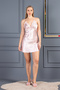 Women's Guipure Detailed Satin Dowry Double Nightgown Dressing Gown Set - 7