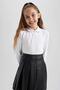 J0010A6-Fw Girl's Long Sleeve Polo Neck T-Shirt - 6