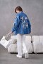Women's Embroidered Denim Kimono Jacket