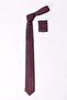 Plain Men's Burgundy Tie with Pocket Handkerchief - 3