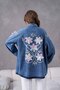 Women's Embroidered Denim Kimono Jacket