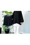 Fusta plisata elastica neagra