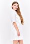 Women Embroidered Logo Mini Dress, White - 4