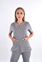 Business Model Soft Lycra Grey Doctor Nurse Hospital Scrubs Uniform Set - 3