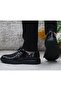 Pce-70914 Wedding Men's High Sole Black Patent Leather Classic Shoes - 3