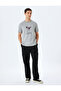 Crew Neck Label Detailed Regular Fit Cotton Tok Fabric Printed Short Sleeve T-Shirt - 2