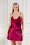 Women's Guipure Lace Detailed Satin Dowry Double Nightgown Dressing Gown Set - 6