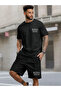 Men's Black 2-Piece Shorts T-Shirt Set King