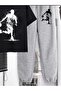 Oversize Sports T-Shirt Set - Printed Bottom Top Tracksuit - 4