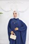 فستان حجاب طويل بأزرار وياقة نسائية - 2