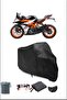 غطاء دراجة نارية أسود KTM 390 Rc مقاوم للماء