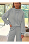 Loose-Fit Sweatpants and Boat Neck Drawstring Top - 2-Yarn Fabric Comfortable and Trendy Two-Piece Sports Set - 3