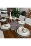American Service Set, New Season, Straw Pattern, 6 Soup Bowls, 6 Napkins, 6 Napkin Rings and Runner Cover - 5