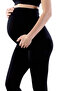Women's Recovery Cotton Waist Adjustable Comfortable Casual Black Maternity Leggings - 3