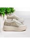 Women's White Genuine Leather Sports Sneaker Lace-Up Daily Use Soft Lightweight & Comfortable Sole - 5