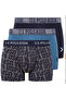 Men'S, Licensed, Uspa, (Indigo-Navy-Printed) 3-Piece Boxers
