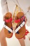 Women's Orthopedic Soft Sole Flip-Flop Anatomical Slippers Ald1000-0207 White White Red Tomy