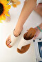 Women's Orthopedic Soft Sole Flip-Flop Anatomical Slippers Ald1000-0200 White White Beige - 5