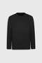 Men's Black Slim Fit Slim Fit Crew Neck Long Sleeve Stretchy T-Shirt - 6