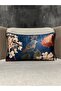 9372-dark blue Rectangular Throw Pillow