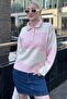 Pink Buttoned Polo Neck Striped Women's Sweater Mg2286 - 3