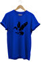 Hunting Hunting Duck Hunting Dog and Hunter Printed 100% Cotton Regular Fit Blue T-Shirt