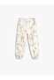 Cotton Pocket Detailed Floral Print Jogger Sweatpants