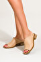 Aberin Women's Leather Sandals - Caramel Color