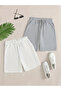 Smiley Face Printed 2-Piece Shorts Unisex Summer Comfortable Basic Shorts