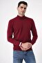 Men's Burgundy Turtleneck Thin Knitwear Sweater 20w154 - 3