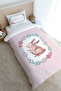 Single Duvet Cover Set (160X220) - Iconic Series - Pink Wreathed Rabbit