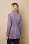 Women's Lightweight Stretch Fabric Suede Fabric Pocket Detailed Buttoned Stylish Blazer Lightweight Long Jacket-Grey - 6