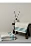 Set of 2 Premium Bordered Dowry Towels 100% Cotton Beige Anthracite Hand and Face Towel Set 50X80 - 4