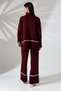 Stretchy Knitwear Oversized Sweater and High Waist Wide Leg Pants with Stripe Black Bottom Top Knitwear Set - 8